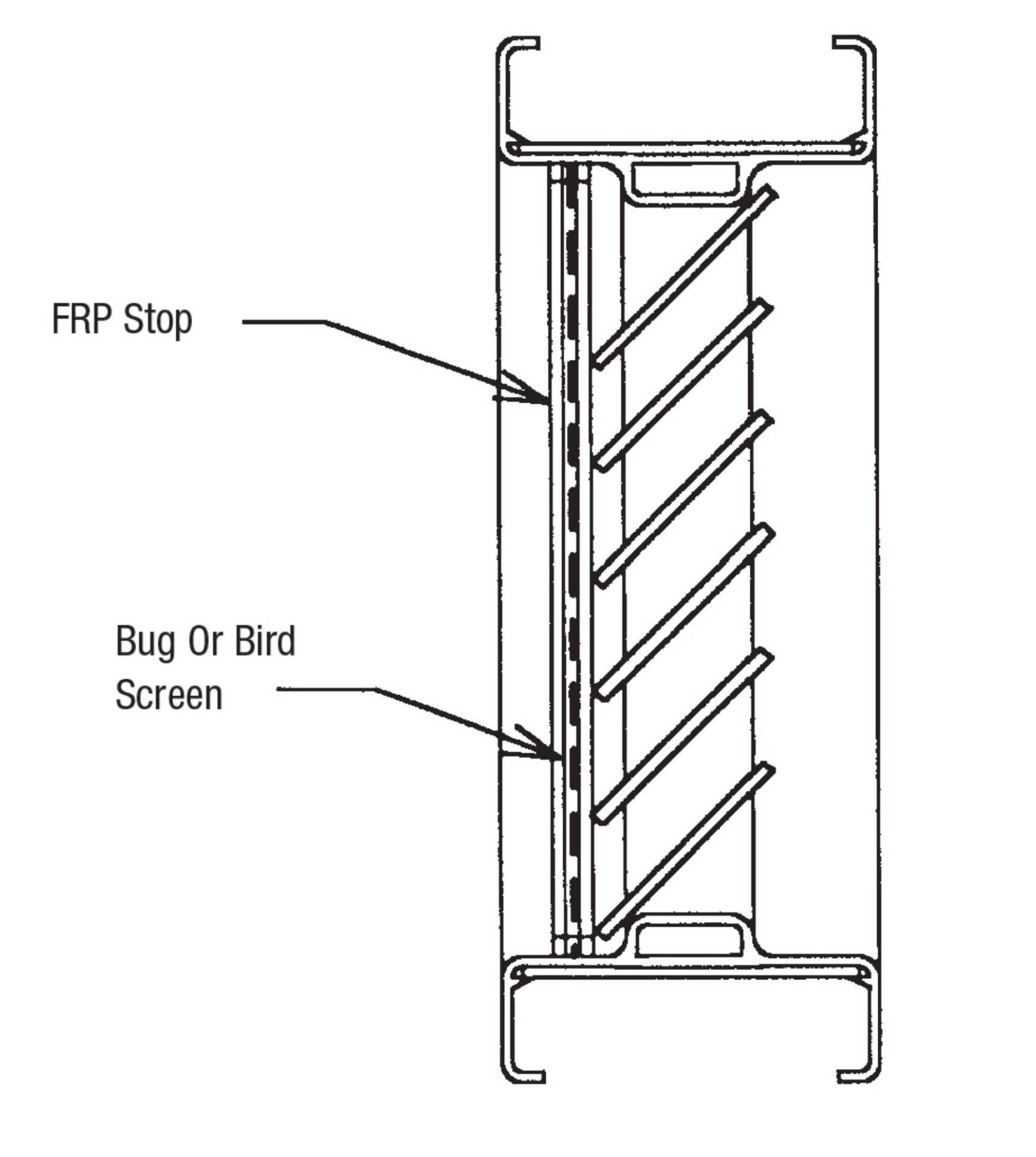 FRP Fixed Wall Louver Fiberglass Reinforced Polymer CORRIM